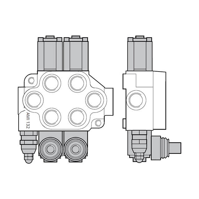Распределитель AMI 132(1") P2S(160) AB6 C2 R4(200) x2